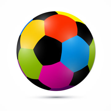 Colorful Vector Football Ball Illustration