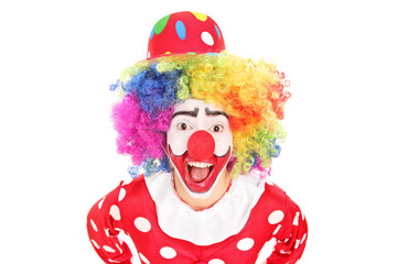 Funny male clown