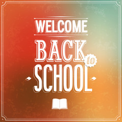 Back to school typographic design.