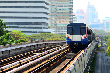 railway  skytrain mass transit of bangkok thailand