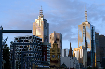 Obraz premium Melbourne Downtown Skyline