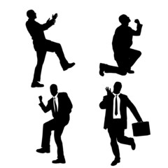 Vector silhouette of business people.