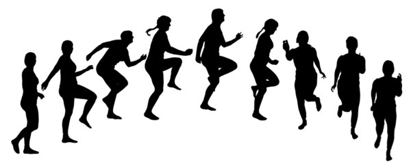 Vector silhouette of a woman.