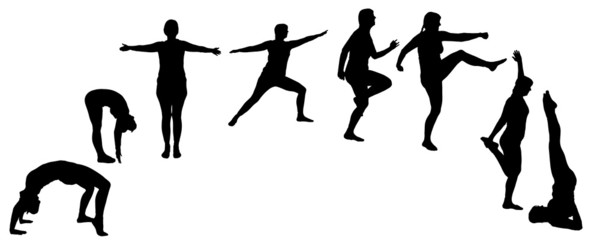 Vector silhouette of a woman.