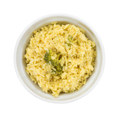 Cooked broccoli rice in bowl