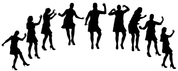 Vector silhouette of a woman.