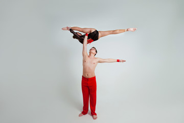 Naklejka premium acrobatics