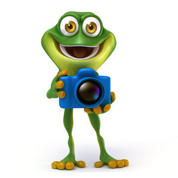 Frog with camera