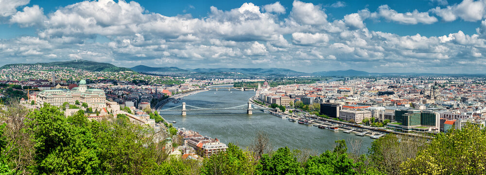 Panoramic view of Budapest city. Budapest, Hungary © Alex Tihonov