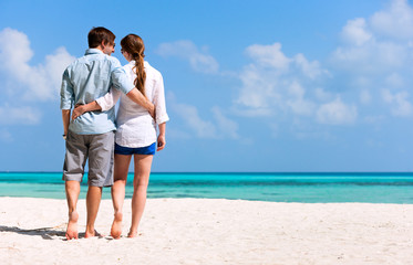 Couple at tropical beach