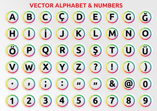 Alphabet and numbers
