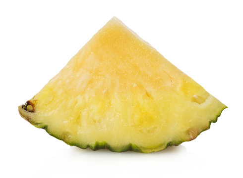 pineapple slices on the white background