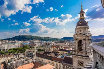 Deurstickers Aerial view at Budapest from the top of St Stephen Basilica © Sergii Figurnyi