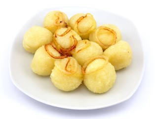 potato dumplings with onion
