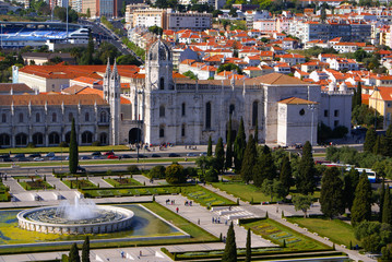 Panorama of Hieronymites Monastery is located in the Belem distr