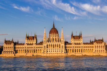 Fototapeta na wymiar The building of the Parliament in Budapest, Hungary
