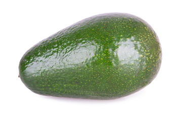 ripe avocado on white background
