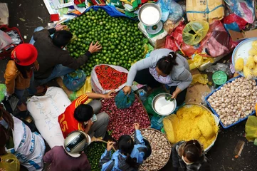 Rolgordijnen outdoor farmers market © xuanhuongho