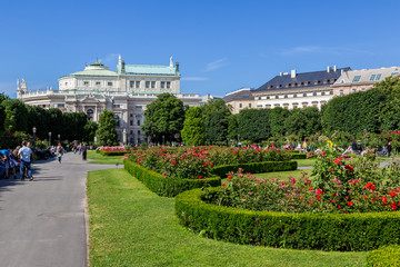 Beautiful park in Vienna, Austria