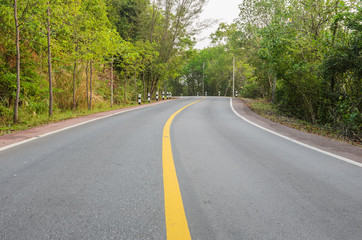 Fototapeta na wymiar Countryside curve road