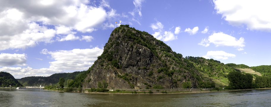 Loreley Rock at upper middle rhine valley Germany
