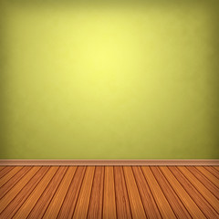 Empty room, interior with wallpaper.