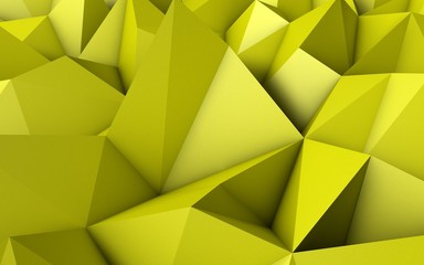 Abstract Yellow Low Poly 3D Background