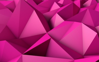 Abstract Pink Low Poly 3D Background