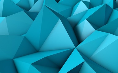 Abstract Blue Low Poly 3D Background