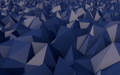 Abstract Blue Low Poly 3d Background with Depth of Field Effect