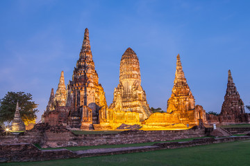Fototapeta premium Wat Chaiwattanaram at Ayutthaya Historical Park Thailand