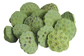 Lotus seeds green Isolated