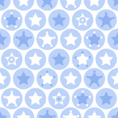 Geometric boys kids circles and stars seamless pattern on white
