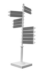 Traffic sign on stand for direction advice