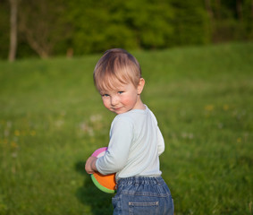 little boy in the meadow