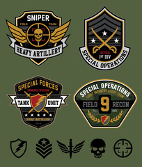 Special ops patch emblem set