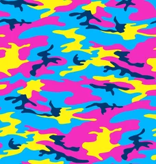 Photo sur Plexiglas Camouflage Motif de camouflage néon sans couture