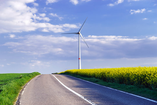 Alternative energy with wind turbine