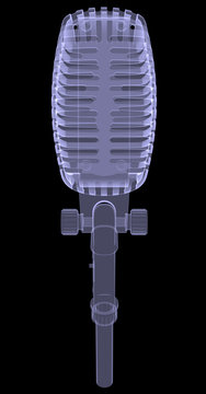 Studio microphone. X-ray render