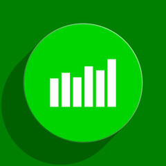 graph green flat icon