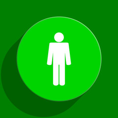 male green flat icon