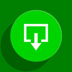 exit green flat icon