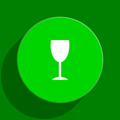 alcohol  green flat icon