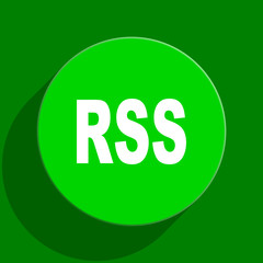 rss green flat icon