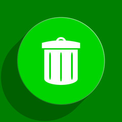 recycle green flat icon
