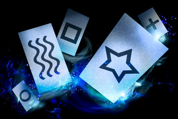 psychic cards on a dark background