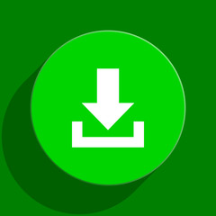 download green flat icon