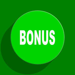 bonus green flat icon