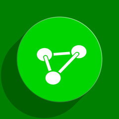 chemistry green flat icon