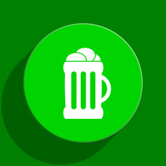 beer green flat icon